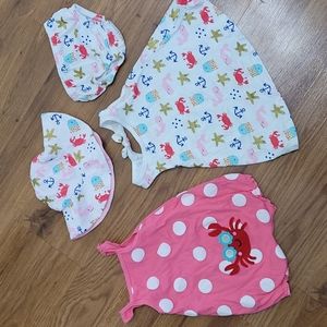 Beach Outfit Bundle for Baby Girl Size 3-6 Months